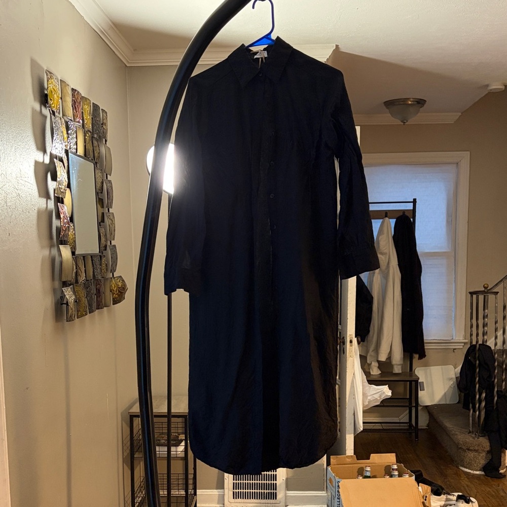 Black Long Sleeve Shirt Dress